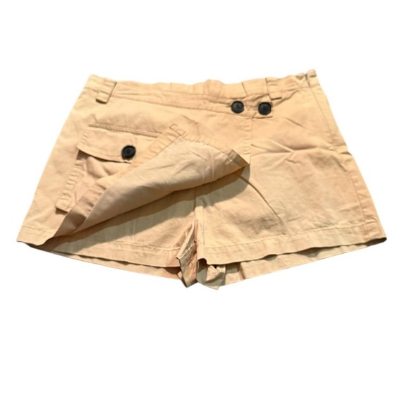 Beige utility-style skort with built-in shorts and a faux wrap front. - Picture 2 of 8